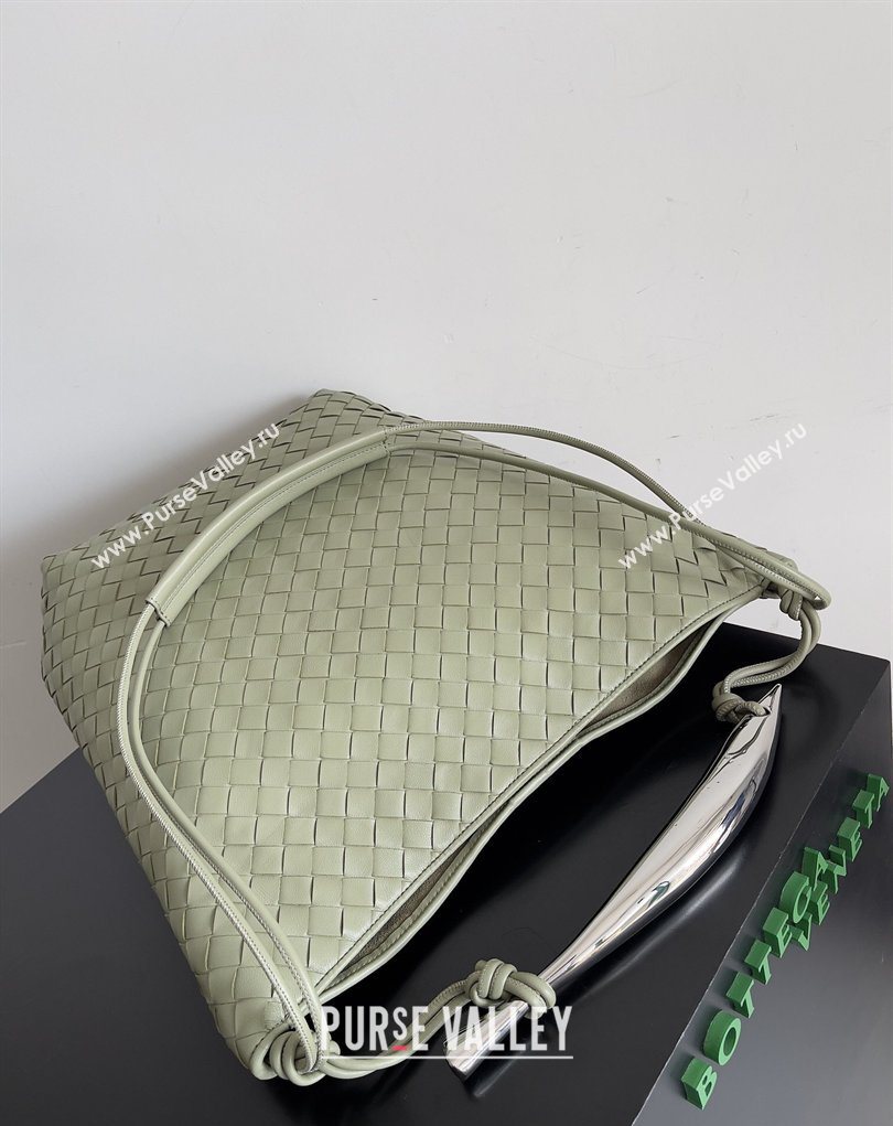 Bottega Veneta Mens Sardine Hobo Bag in Intrecciato Leather Green 2026 BV040202 (YX-260402046)