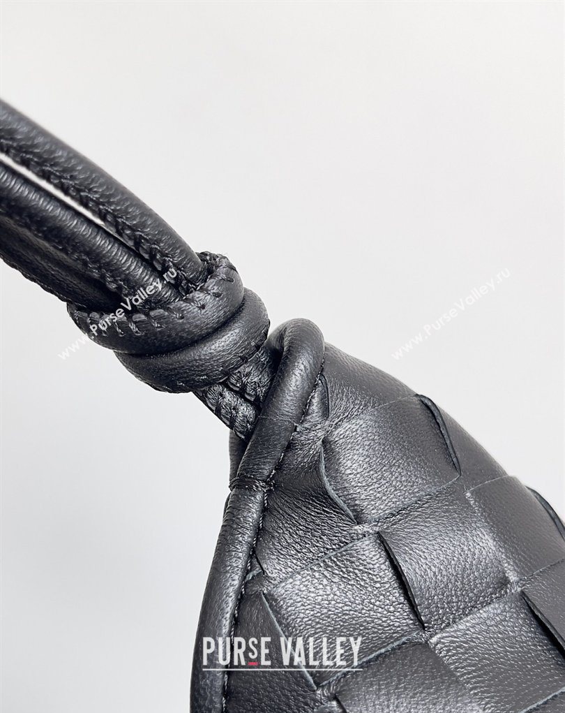 Bottega Veneta Mens Sardine Hobo Bag in Intrecciato Leather Black 2026 BV040202 (YX-260402047)