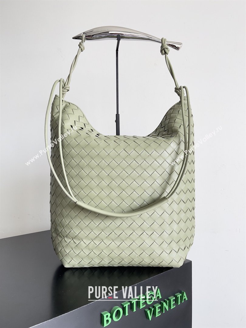 Bottega Veneta Mens Sardine Hobo Bag in Intrecciato Leather Green 2026 BV040202 (YX-260402046)