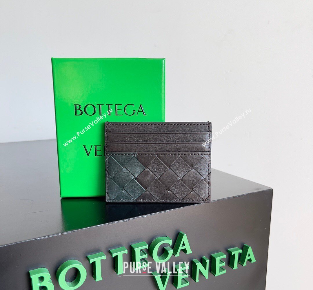 Bottega Veneta Intrecciato Leather Credit Card Case Fondant/Green 2026 796324 (YX-260402069)