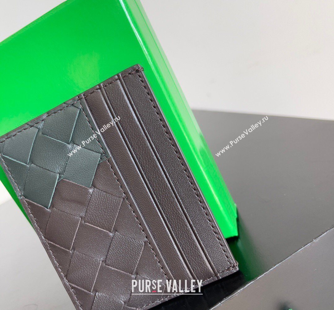 Bottega Veneta Intrecciato Leather Credit Card Case Fondant/Green 2026 796324 (YX-260402069)