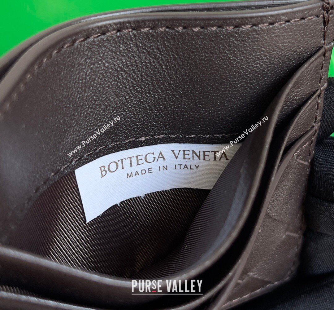 Bottega Veneta Intrecciato Leather Credit Card Case Fondant/Green 2026 796324 (YX-260402069)