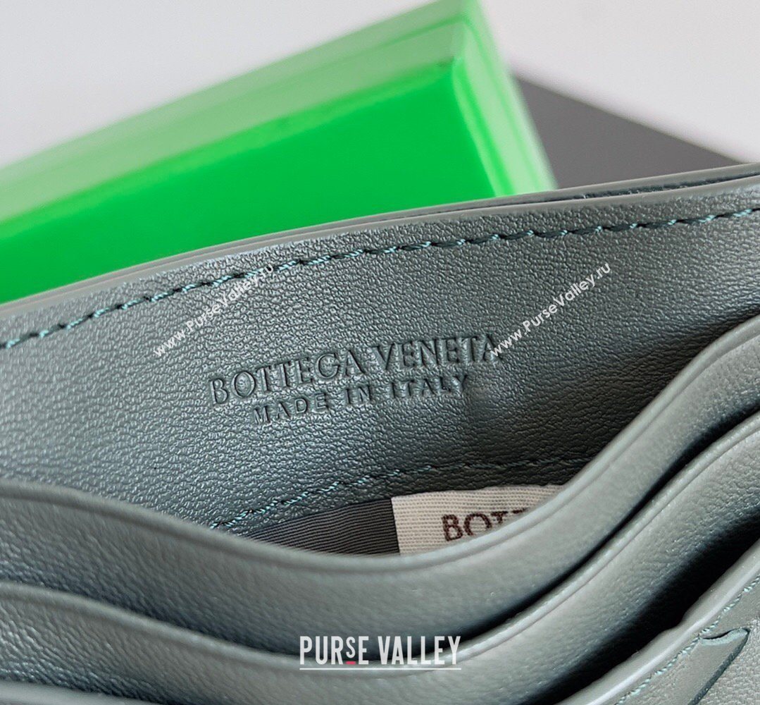 Bottega Veneta Intrecciato Leather Credit Card Case Slate 2026 796324 (YX-260402071)