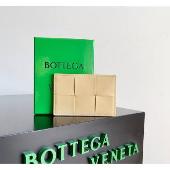 Bottega Veneta Cassette Credit Card Case in Intreccio Leather 742693 Porridge 2026 (YX-260402050)