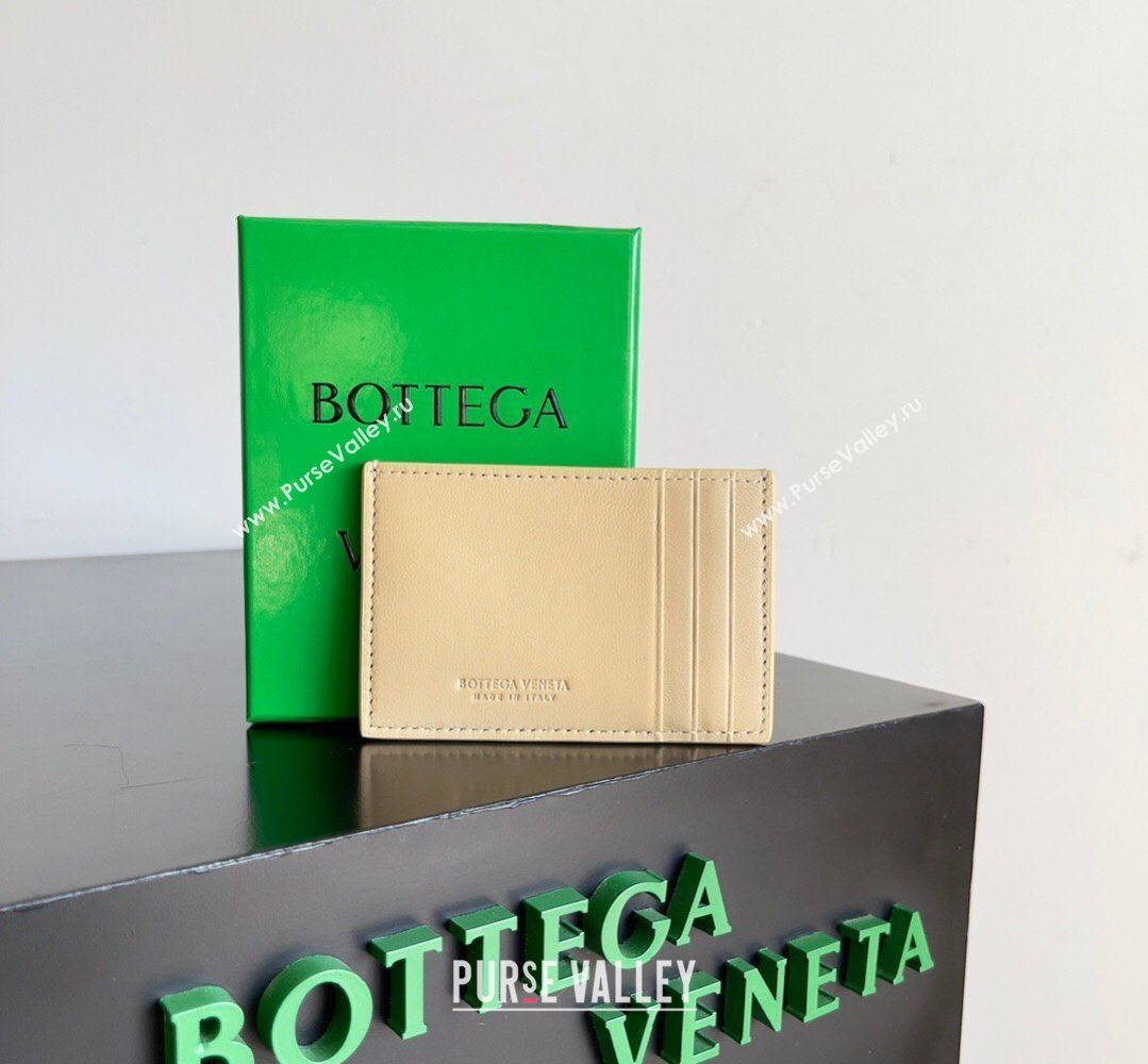 Bottega Veneta Cassette Credit Card Case in Intreccio Leather 742693 Porridge 2026 (YX-260402050)