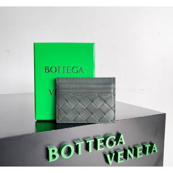 Bottega Veneta Intrecciato Leather Credit Card Case Dark Grey 2026 796324 (YX-260402075)