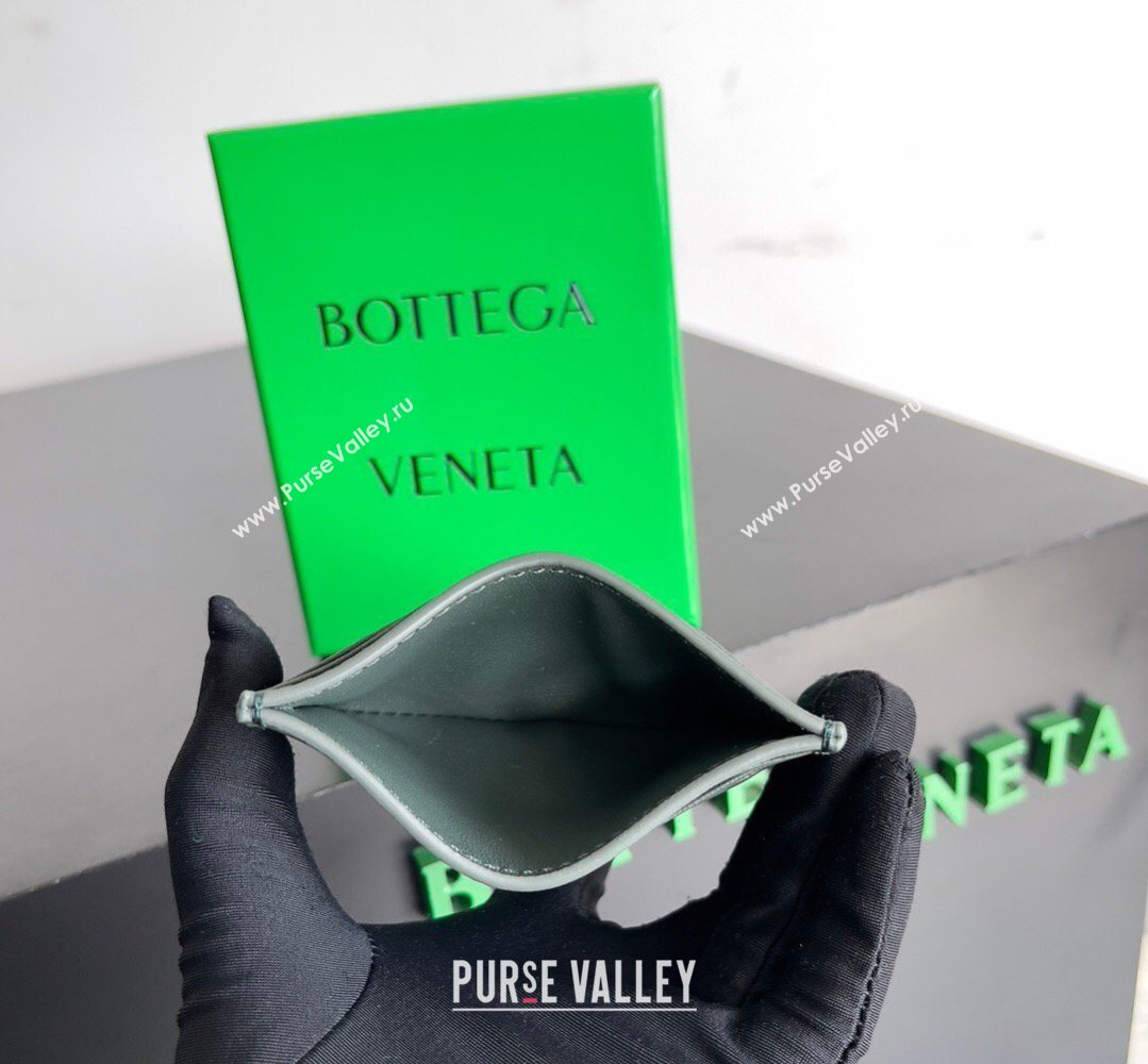 Bottega Veneta Intrecciato Leather Credit Card Case Dark Grey 2026 796324 (YX-260402075)