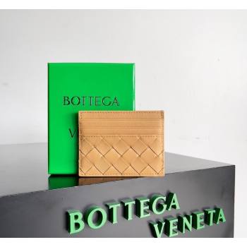 Bottega Veneta Intrecciato Leather Credit Card Case Pale Brown 2026 796324 (YX-260402076)