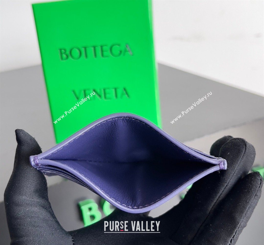 Bottega Veneta Intrecciato Leather Credit Card Case Purple 2026 796324 (YX-260402078)