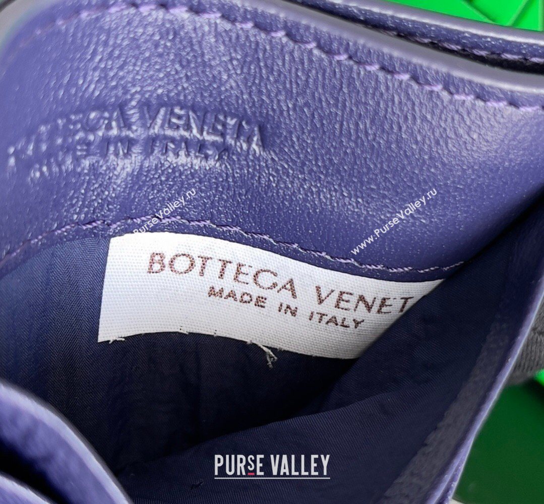 Bottega Veneta Intrecciato Leather Credit Card Case Purple 2026 796324 (YX-260402078)