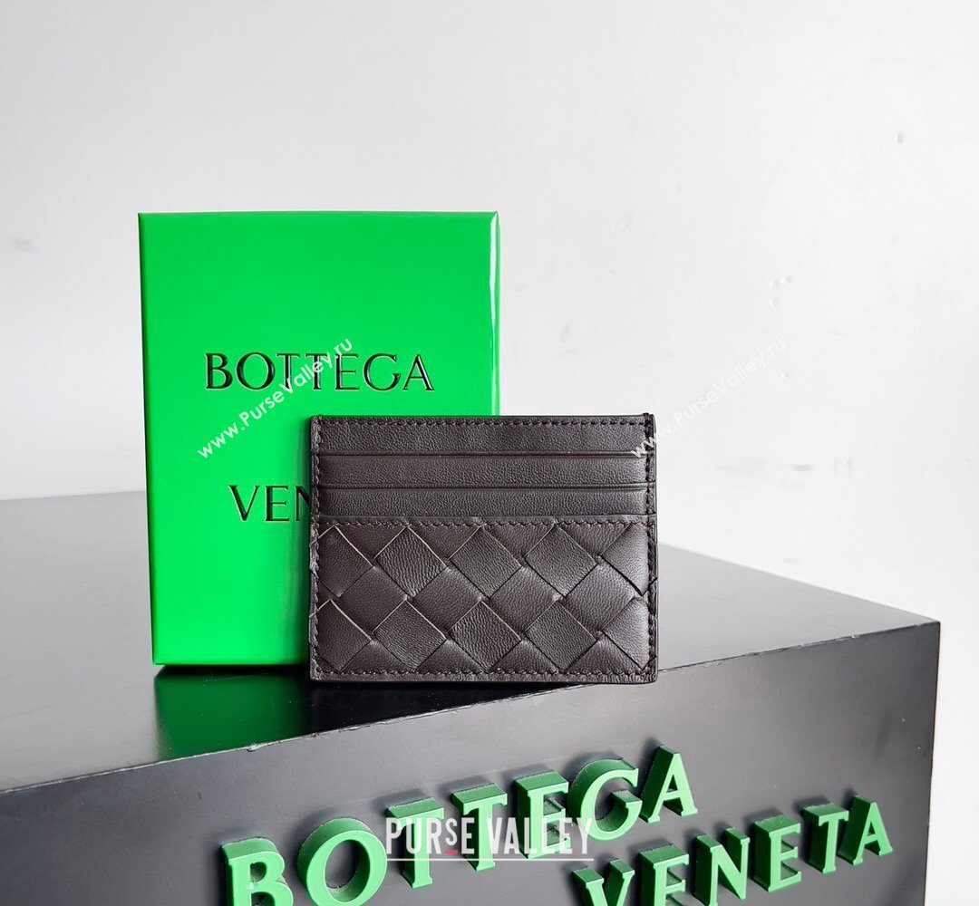 Bottega Veneta Intrecciato Leather Credit Card Case Fondant Brown 2026 796324 (YX-260402079)