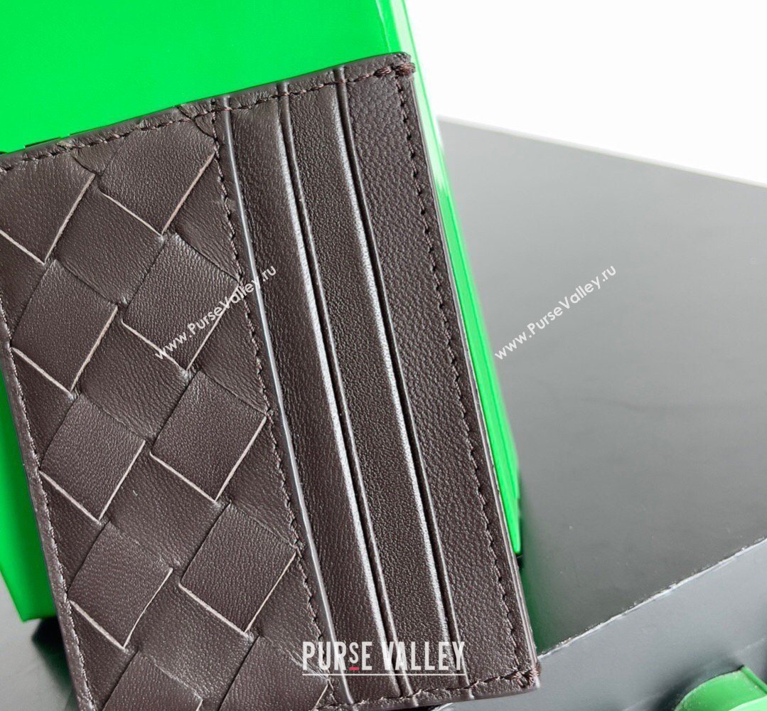 Bottega Veneta Intrecciato Leather Credit Card Case Fondant Brown 2026 796324 (YX-260402079)