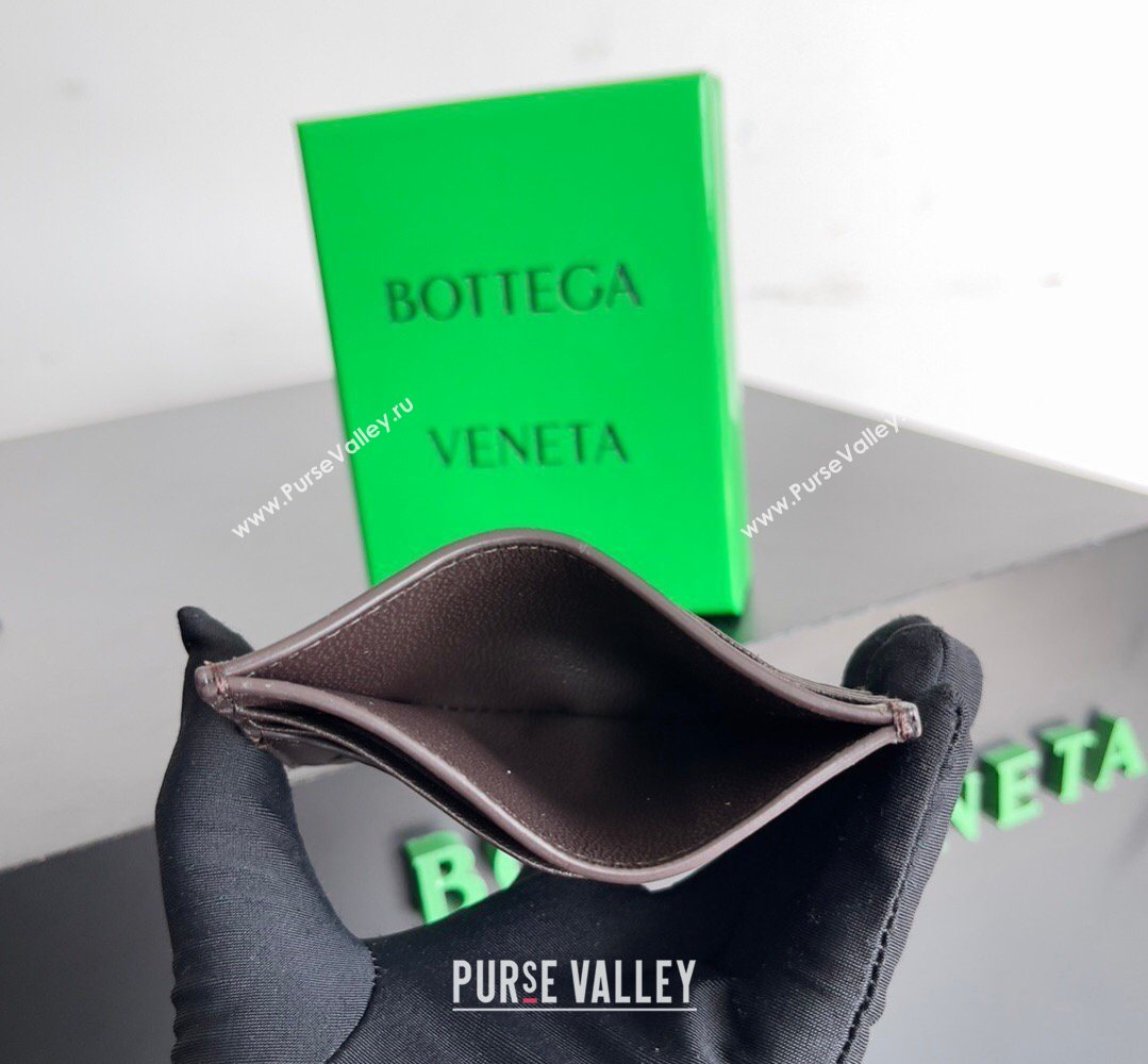 Bottega Veneta Intrecciato Leather Credit Card Case Fondant Brown 2026 796324 (YX-260402079)