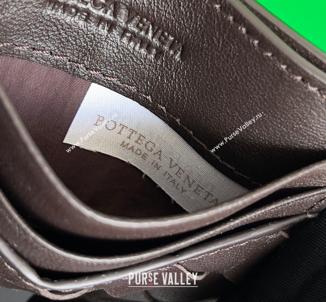 Bottega Veneta Intrecciato Leather Credit Card Case Fondant Brown 2026 796324 (YX-260402079)