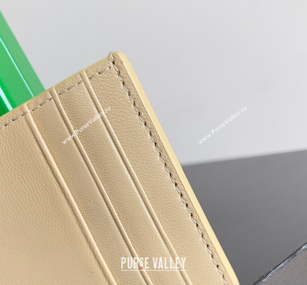 Bottega Veneta Cassette Credit Card Case in Intreccio Leather 742693 Porridge 2026 (YX-260402050)