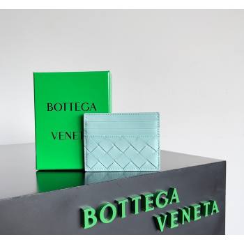 Bottega Veneta Intrecciato Leather Credit Card Case Light Blue 2026 796324 (YX-260402083)