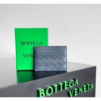 Bottega Veneta Intrecciato Leather Credit Card Case Dark Blue 2026 796324 (YX-260402084)