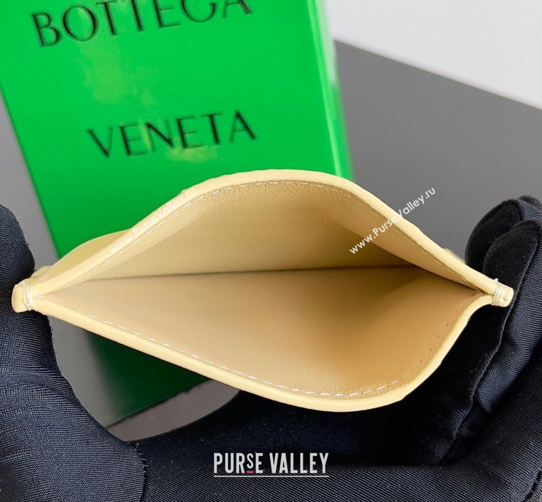 Bottega Veneta Cassette Credit Card Case in Intreccio Leather 742693 Porridge 2026 (YX-260402050)