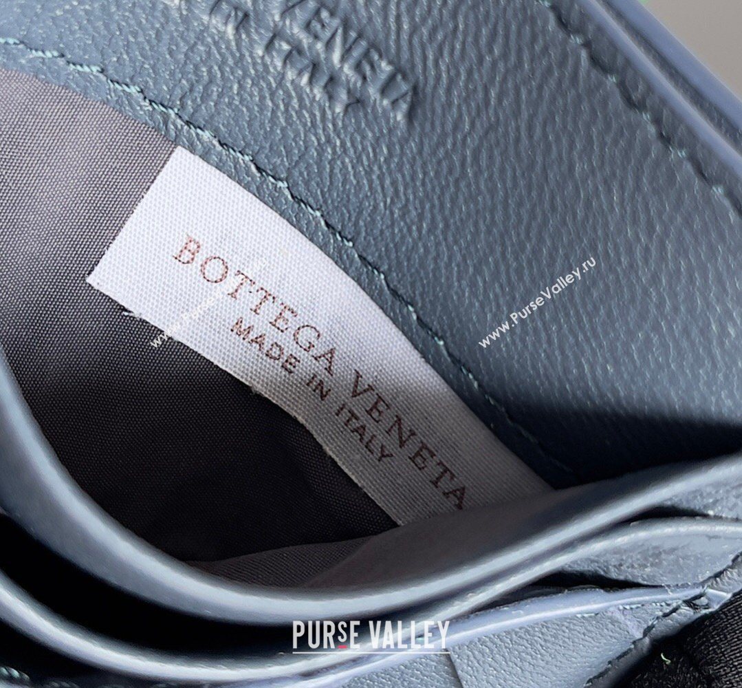 Bottega Veneta Intrecciato Leather Credit Card Case Dark Blue 2026 796324 (YX-260402084)