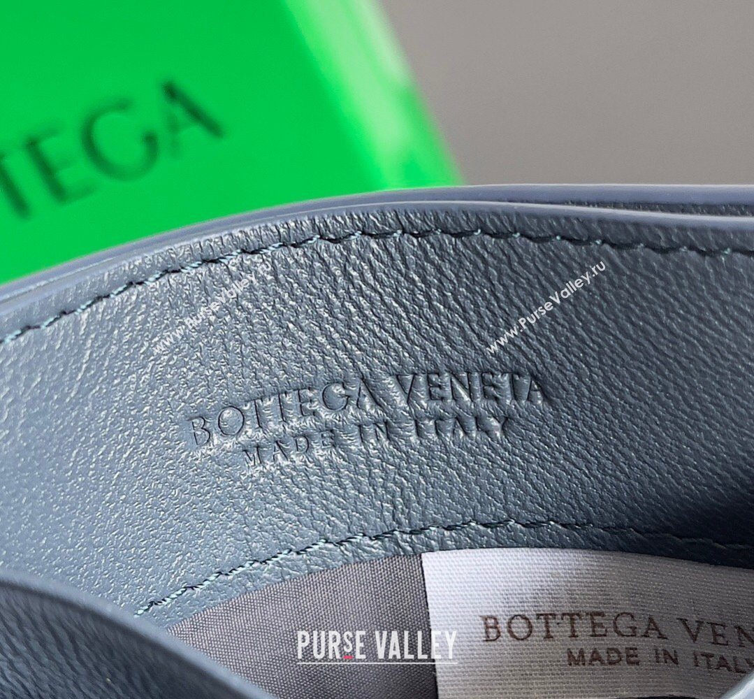 Bottega Veneta Intrecciato Leather Credit Card Case Dark Blue 2026 796324 (YX-260402084)