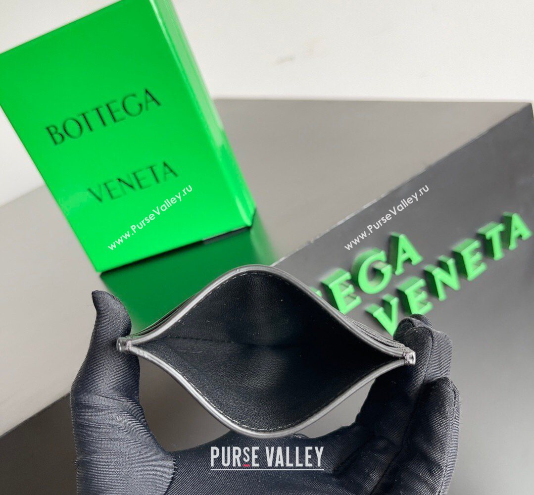 Bottega Veneta Intrecciato Leather Credit Card Case Black 2026 796324 (YX-260402085)