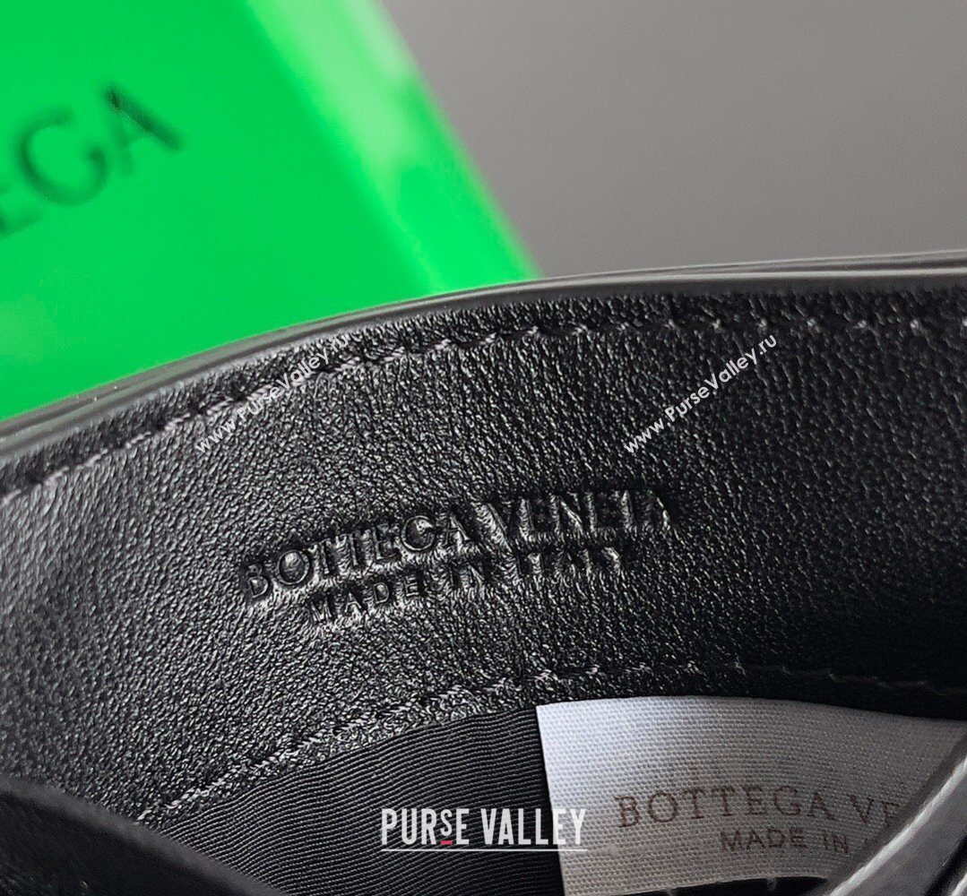 Bottega Veneta Intrecciato Leather Credit Card Case Black 2026 796324 (YX-260402085)