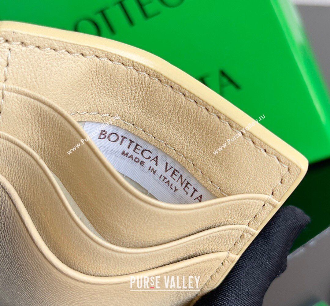Bottega Veneta Cassette Credit Card Case in Intreccio Leather 742693 Porridge 2026 (YX-260402050)