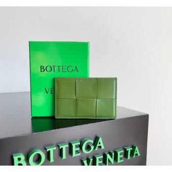 Bottega Veneta Cassette Credit Card Case in Intreccio Leather 742693 Avocado 2026 (YX-260402052)