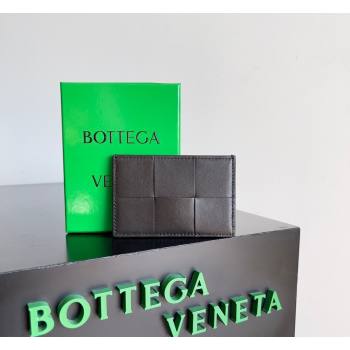 Bottega Veneta Cassette Credit Card Case in Intreccio Leather 742693 Fondant Brown 2026 (YX-260402053)