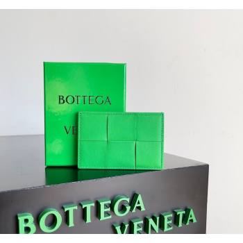 Bottega Veneta Cassette Credit Card Case in Intreccio Leather 742693 Parakeet Green 2026 (YX-260402054)