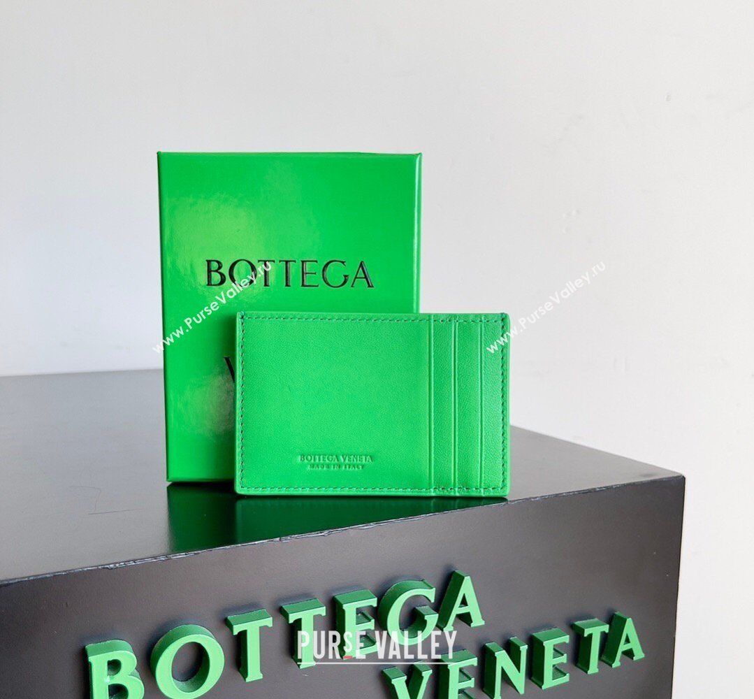 Bottega Veneta Cassette Credit Card Case in Intreccio Leather 742693 Parakeet Green 2026 (YX-260402054)
