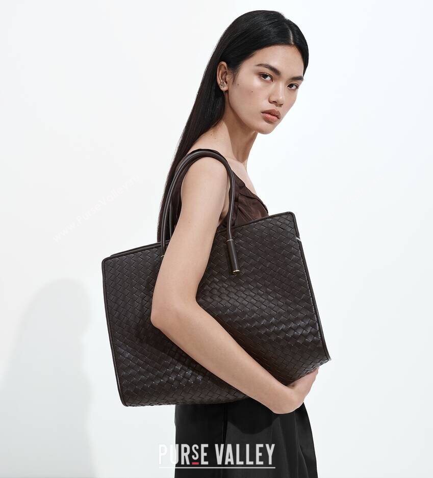 Bottega Veneta Barbara Tote Bag in Intrecciato Leather Deep Mahogany Red 2026 868327 (WT-260402106)
