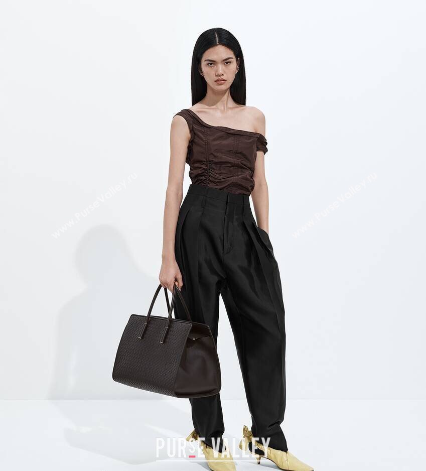 Bottega Veneta Barbara Tote Bag in Intrecciato Leather Deep Mahogany Red 2026 868327 (WT-260402106)