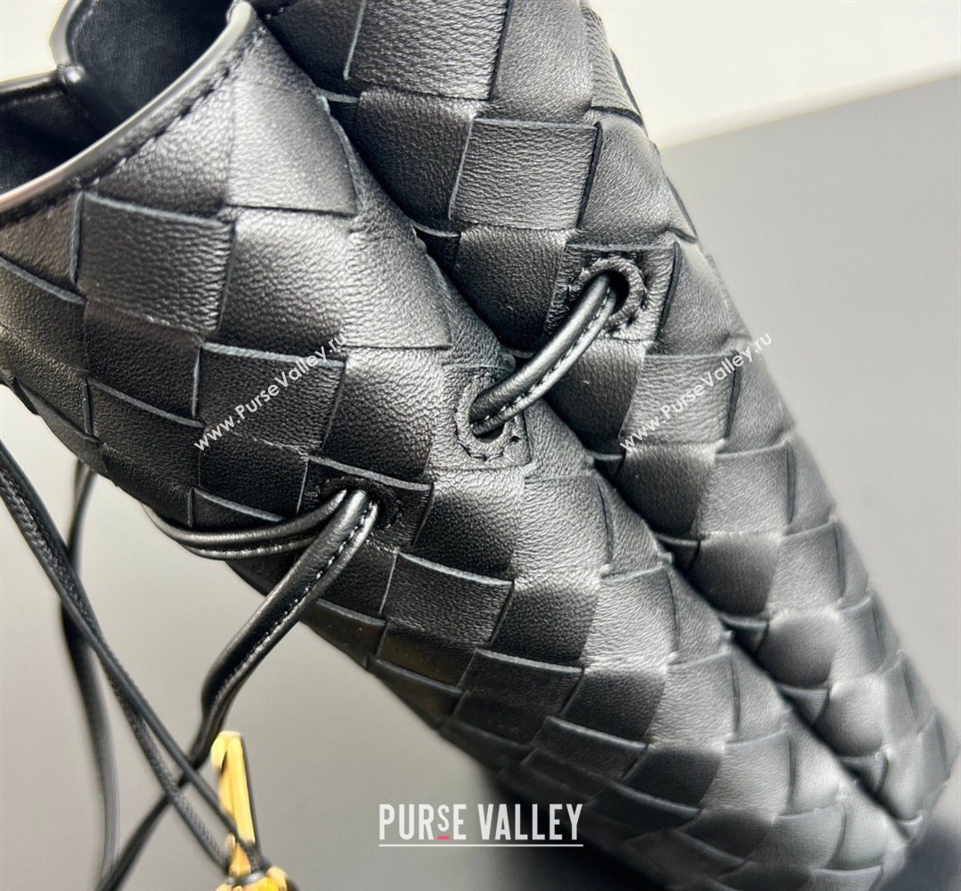 Bottega Veneta Andiamo Phone Pouch in Intrecciato Leather Black 2026 843890 (WT-260402100)