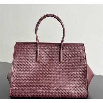 Bottega Veneta Barbara Tote Bag in Intrecciato Leather Deep Mahogany Red 2026 868327 (WT-260402106)