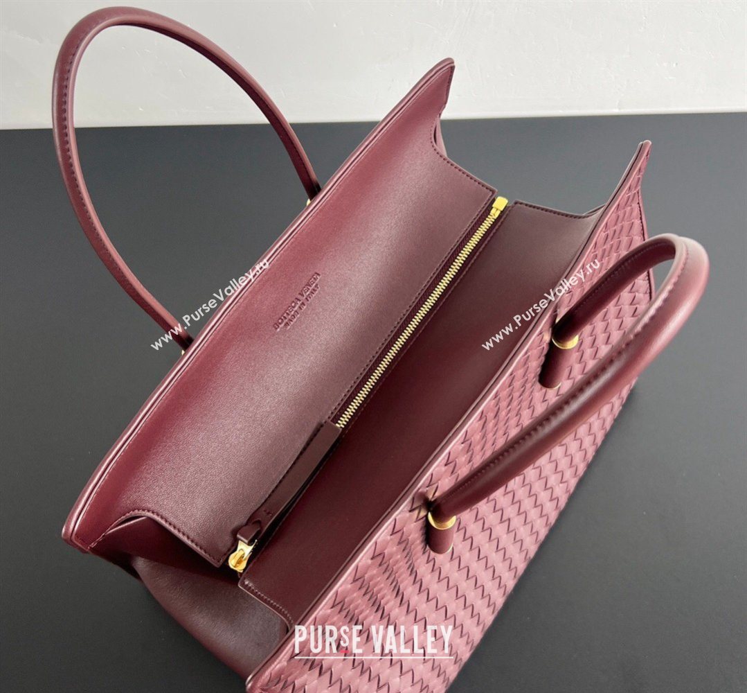 Bottega Veneta Barbara Tote Bag in Intrecciato Leather Deep Mahogany Red 2026 868327 (WT-260402106)