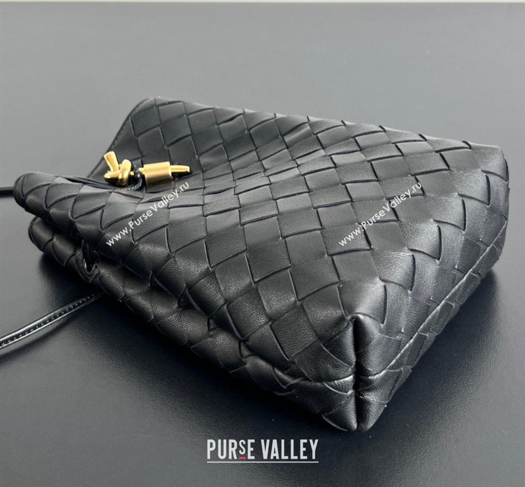 Bottega Veneta Andiamo Phone Pouch in Intrecciato Leather Black 2026 843890 (WT-260402100)