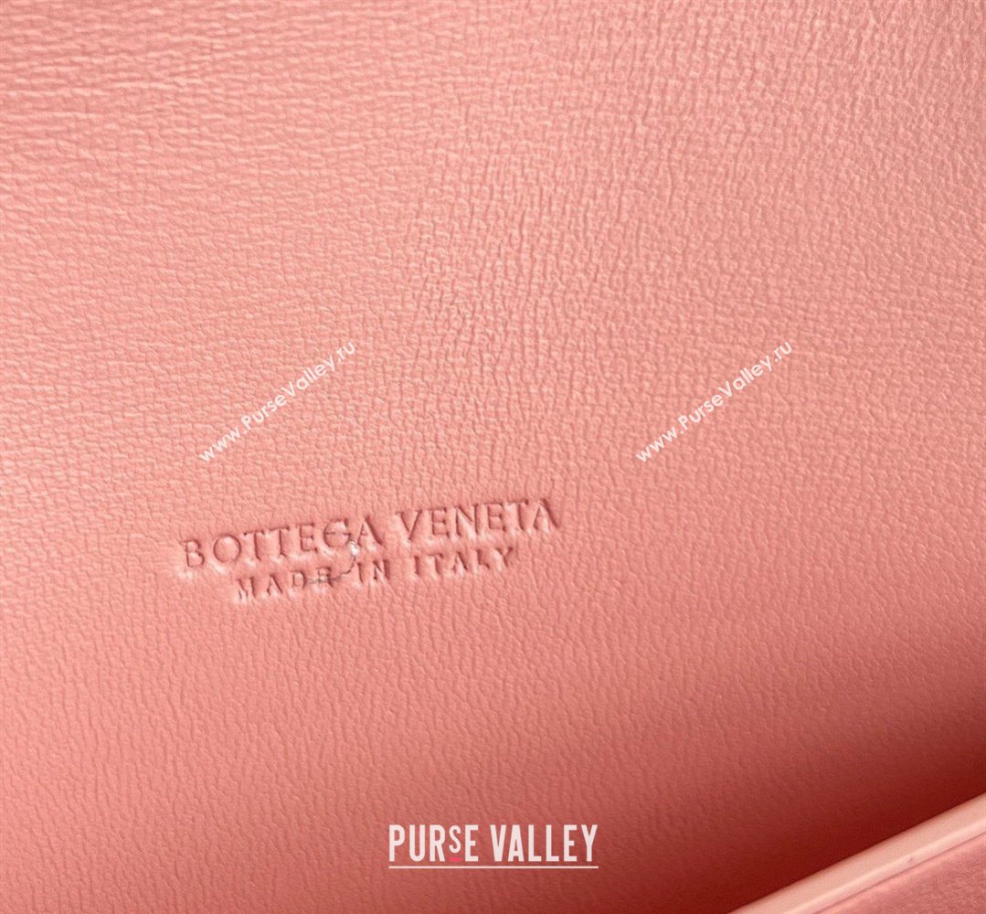 Bottega Veneta Long Clutch Bag Andiamo in Suede and Crystals Rose Pink 2026 844124 (WT-260401076)