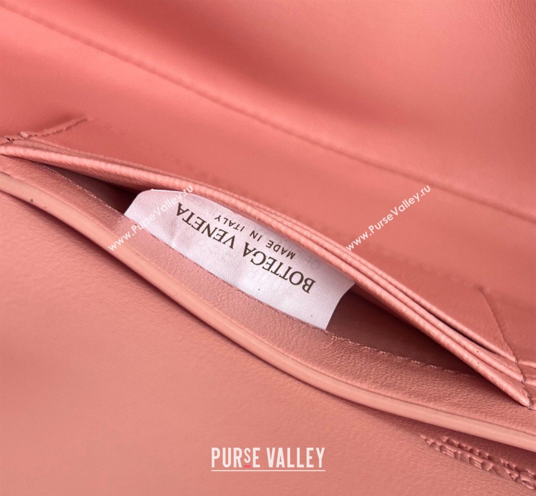 Bottega Veneta Long Clutch Bag Andiamo in Suede and Crystals Rose Pink 2026 844124 (WT-260401076)