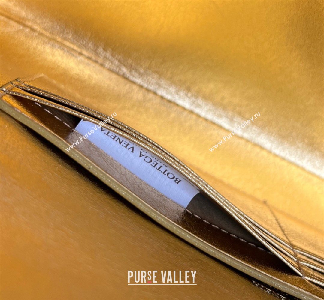 Bottega Veneta Long Clutch Bag Andiamo in Suede and Crystals Gold 2026 844124 (WT-260401074)