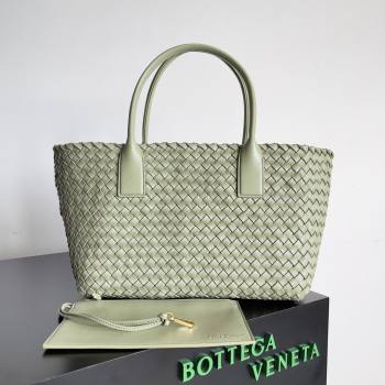 Bottega Veneta Medium Cabat Tote Bag 32cm in Intrecciato Leather Travertine Green 2026 BV040205 (XY-260402128)