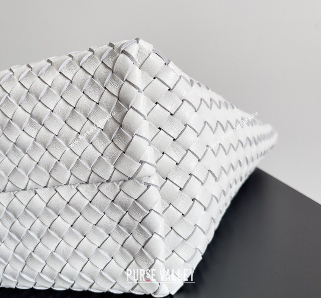 Bottega Veneta Medium Cabat Tote Bag 32cm in Intrecciato Leather White 2026 BV040205 (XY-260402132)