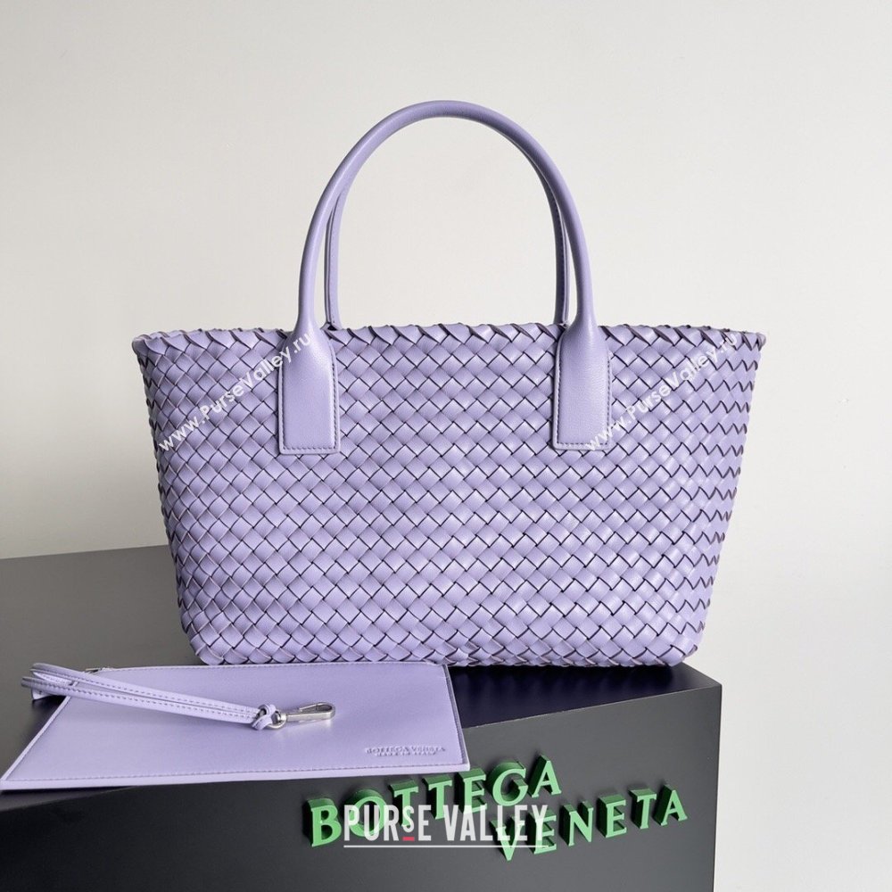 Bottega Veneta Medium Cabat Tote Bag 32cm in Intrecciato Leather Purple 2026 BV040205 (XY-260402135)