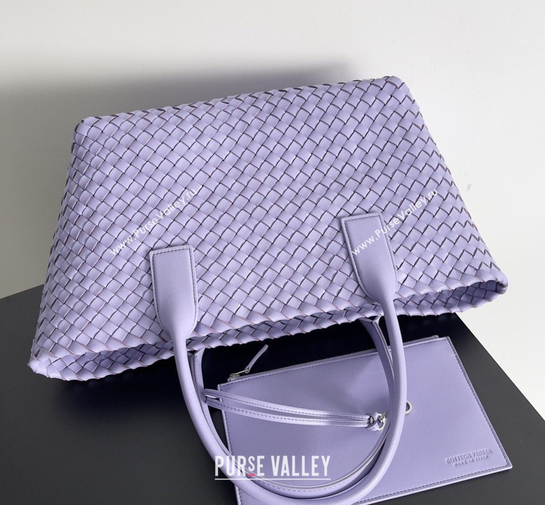 Bottega Veneta Medium Cabat Tote Bag 32cm in Intrecciato Leather Purple 2026 BV040205 (XY-260402135)