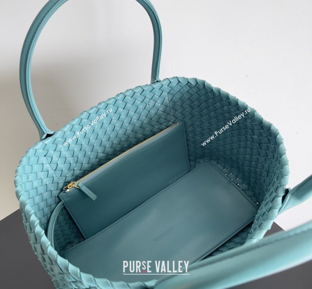 Bottega Veneta Medium Cabat Tote Bag 32cm in Intrecciato Leather Blue1 2026 BV040205 (YX-260402118)