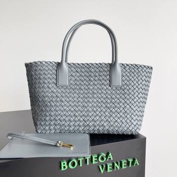 Bottega Veneta Medium Cabat Tote Bag 32cm in Intrecciato Leather Agate Grey 2026 BV040205 (YX-260402122)