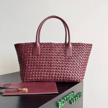 Bottega Veneta Medium Cabat Tote Bag 32cm in Intrecciato Leather Burgundy 2026 BV040205 (YX-260402123)