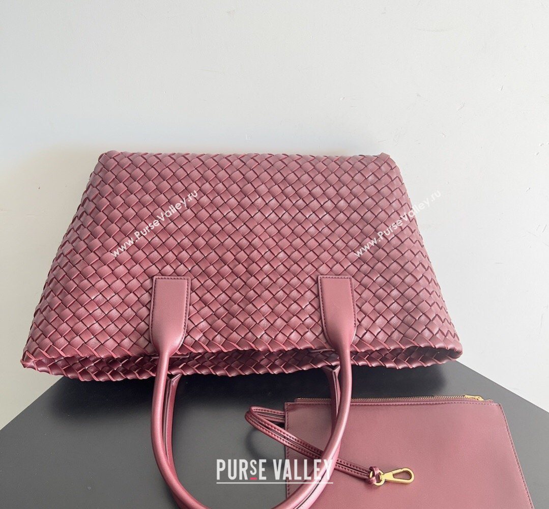 Bottega Veneta Medium Cabat Tote Bag 32cm in Intrecciato Leather Burgundy 2026 BV040205 (YX-260402123)