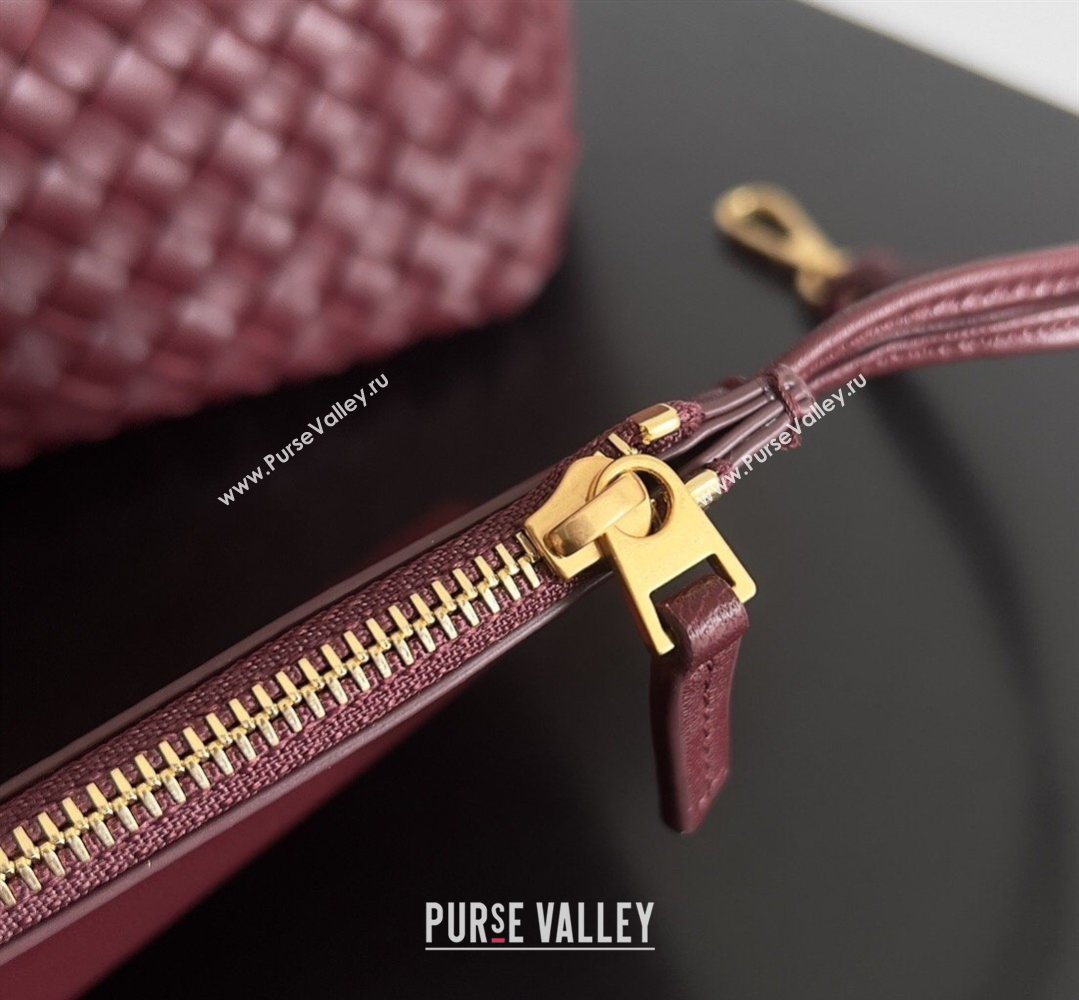 Bottega Veneta Medium Cabat Tote Bag 32cm in Intrecciato Leather Burgundy 2026 BV040205 (YX-260402123)