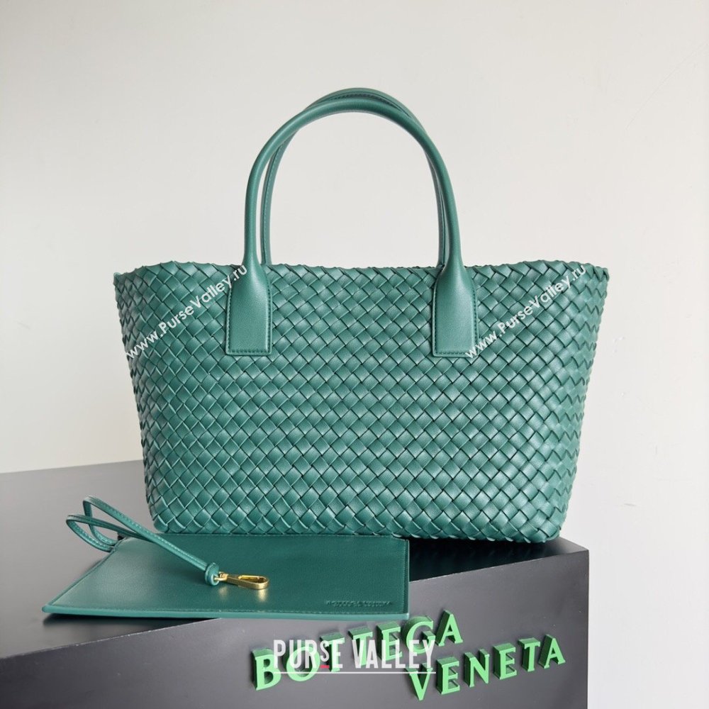 Bottega Veneta Medium Cabat Tote Bag 32cm in Intrecciato Leather Emerald Green 2026 BV040205 (YX-260402124)